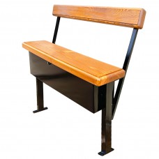 ДСМ-03 Скамейка ритуальная с металлическим сундуком и деревянным сиденьем и спинкой